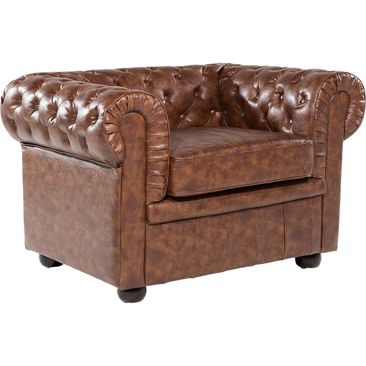 Sessel Kunstleder Goldbraun CHESTERFIELD