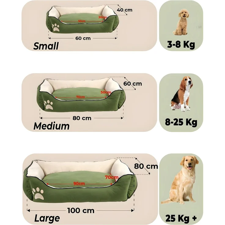 Paws & Whiskers 'Lucy Dog & Cat L - Grey' Haustierbett, Grau / Hellgrau, 75 x 95 x 22 cm – Bild 7