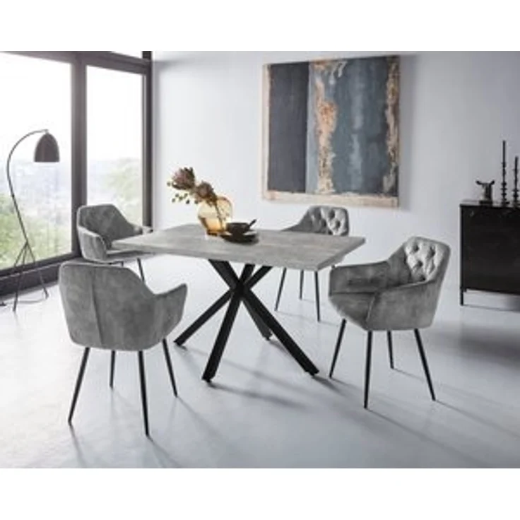 HELA Essgruppe CLEO Tischgruppe Bestseller, (Set, 5-tlg, 1 Tisch / 4 Stühle), Schalenstühle Tisch Wohnzimmer Esszimmer – Bild 6