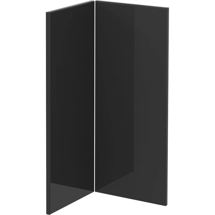 Küchenfront R-Line Anthrazit Hochglanz 59.2 x 71.3 cm Möbelfront für den Eckunterschrank Vicco – Bild 1