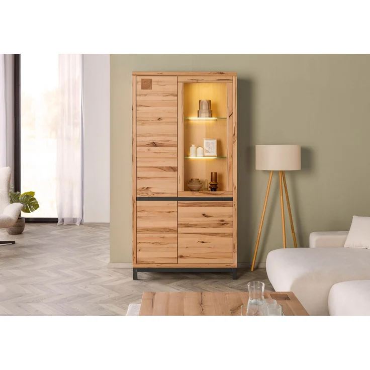 Vitrine Kernbuche 103 x 40 x 205 natur geölt VILLANDERS #101 – Bild 11
