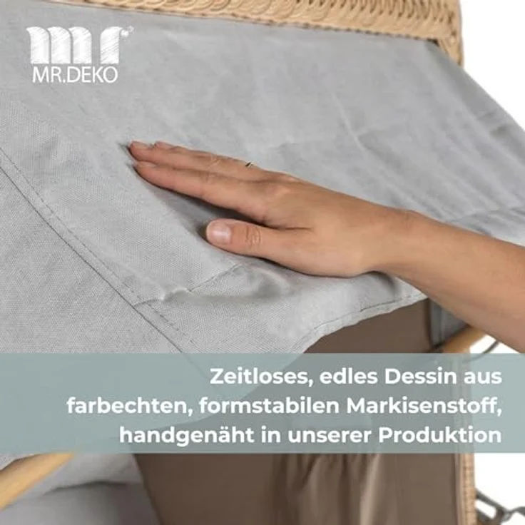 Strandkorb Schleswig Pinie braun PE mokka Dessin 559 – Bild 7