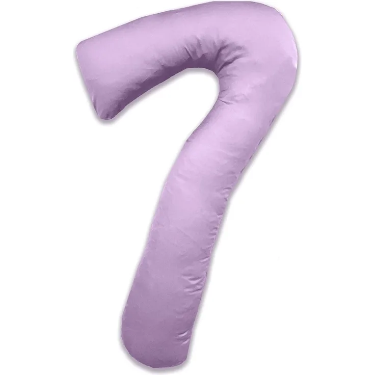 Mako-Satin Seitenschläferkissen Bezug uni / einfarbig flieder für Theraline my 7 Kissen