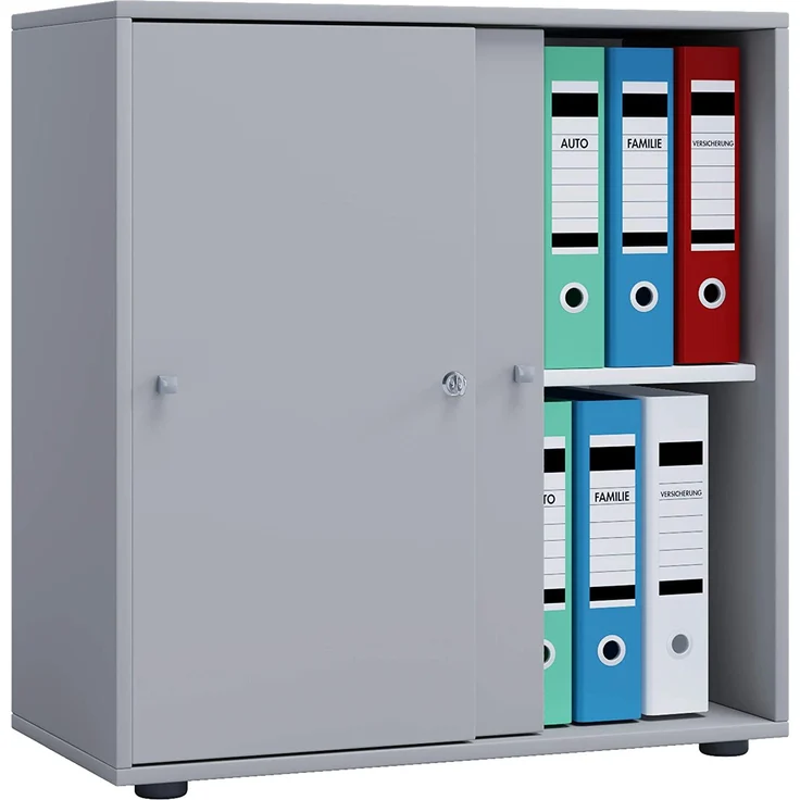 VCM Büroschrank Lona 913947 Grau B. 70 x H. 73 x T. 37 cm – Bild 4
