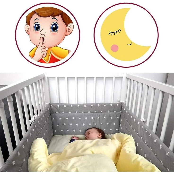 Amilian Bettnestchen Bettumrandung (Made in EU) 420x30 cm - für Babybett 140x70 cm geeignet, (140 x 70 cm geeignet (rundherum) mit Kantenschutz, Nestchen), Umrandungen – Bild 2