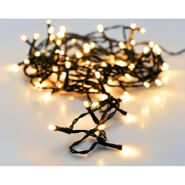 mucHome LED-Lichterkette 1,8-14,5 Meter warmweiß Batterie 8 Funktionen inkl. 6-Std Timer