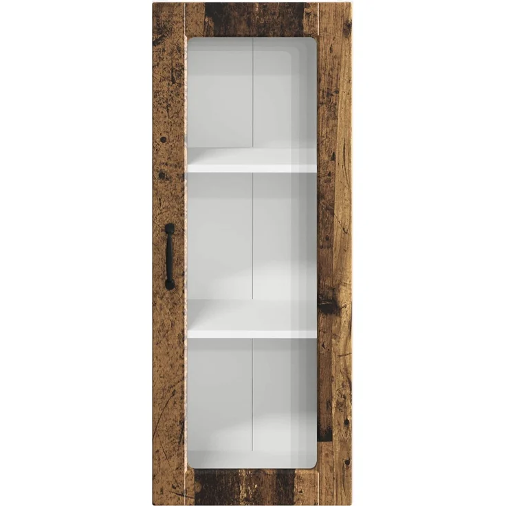vidaXL Wandglas-Schrank PORTO Altholz 40 x 31 x 100 cm Holzwerkstoff 885453 – Bild 6