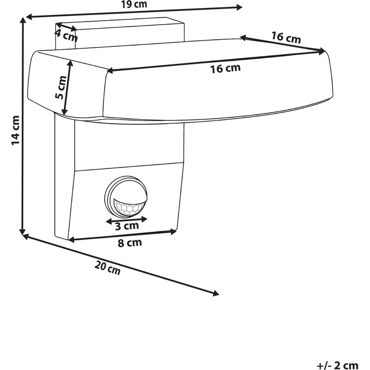 LED Außenwandleuchte CHILLON Schwarz – Bild 2