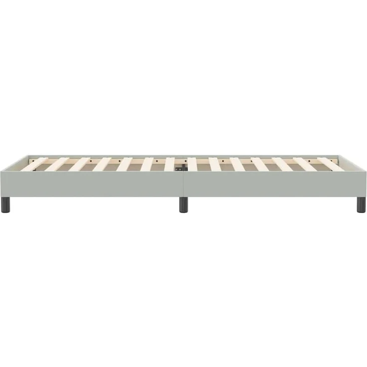 vidaXL Boxspringbett ohne Matratze Hellgrau 80x220 cm Samt 3315849 – Bild 6