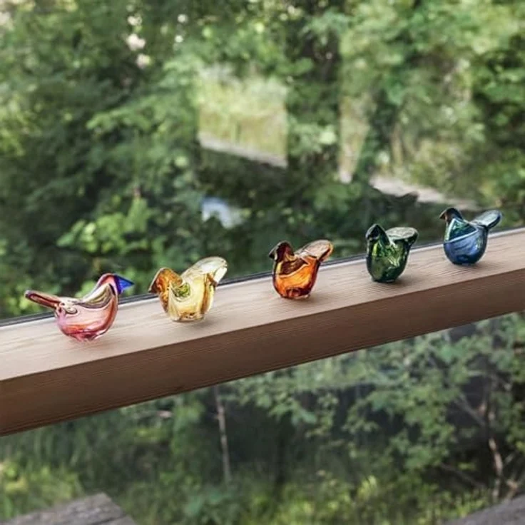 iittala Birds by Toikka Fliegenfänger gelb/kupfer – Bild 3