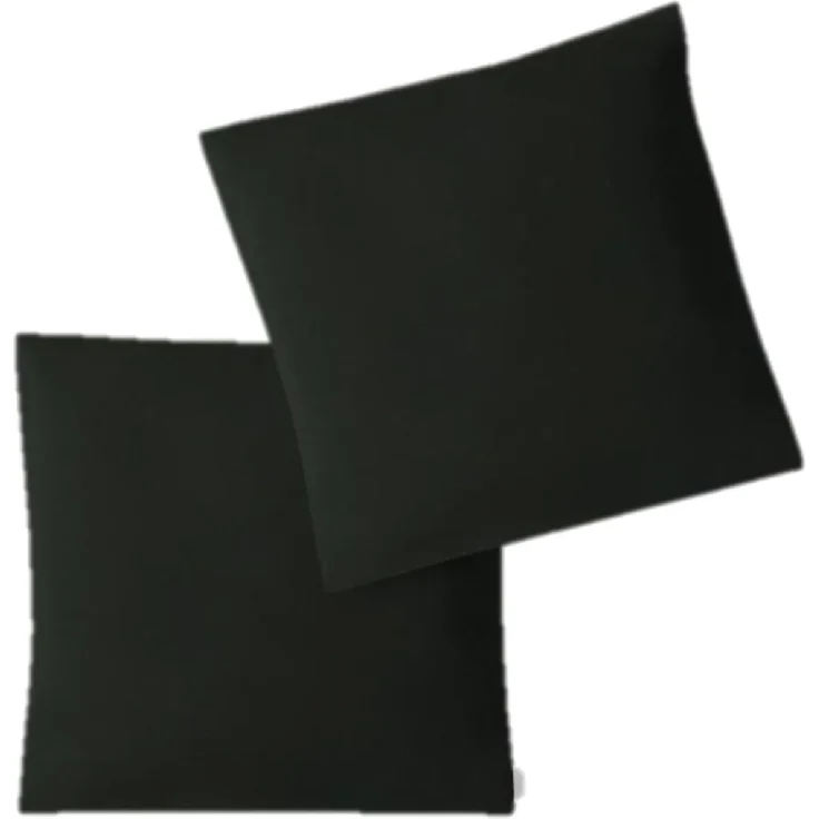 Jersey Kissenbezug, 2er Set, Schwarz, 40x40 cm – Bild 3