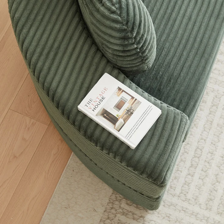 ZUBALIYA SchlafSofa mit USB - Anschluss, mit Schreibtisch, mit Cordbezug, mit Schaumstoffpolsterung, für Wohnzimmer und Apartments – Bild 18