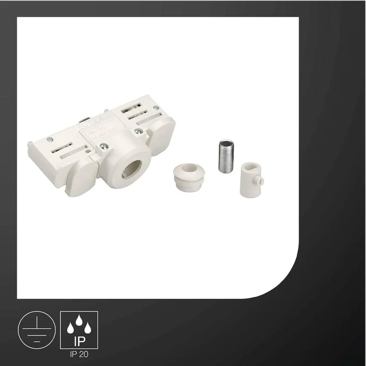SLV 1001542 Stromschienenadapter EUTRAC 3-Phasen weiss – Bild 2