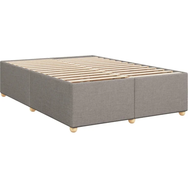 vidaXL Bettgestell ohne Matratze Taupe 140x200 cm Stoff 3284740 – Bild 3