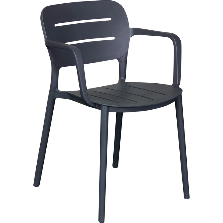 VETI Stapelstuhl Farbe: anthrazit Gestell: Polypropylen-Kunststoff