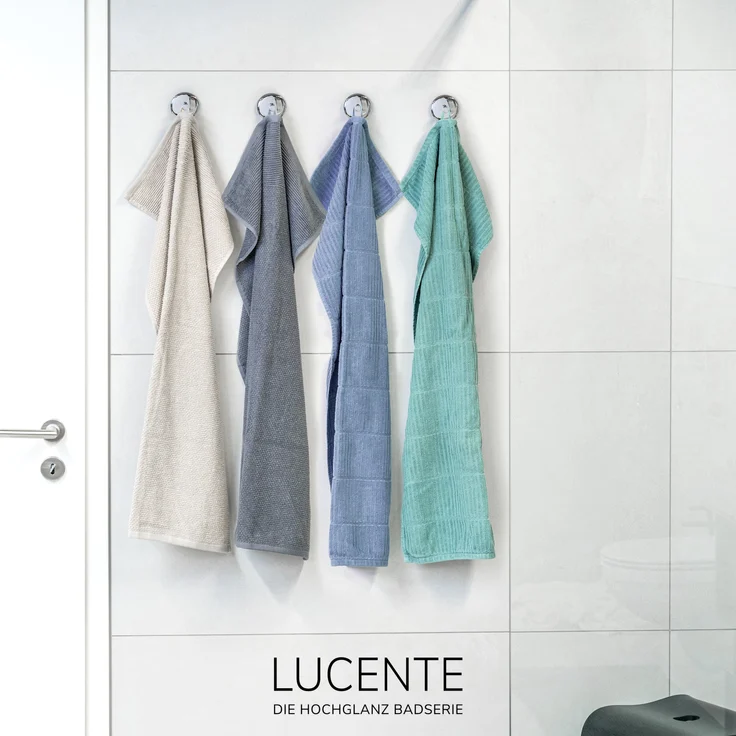 Bad-Serie LUCENTE - Handtuchhaken 2er Set, aus Edelstahl verchromt – Bild 6