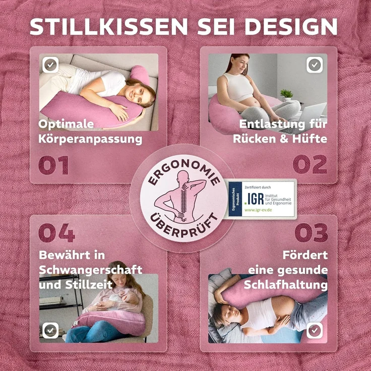 SEI Design Stillkissenbezüge Bezug Stillkissenbezug Musselin, 100% Baumwolle – Bild 5