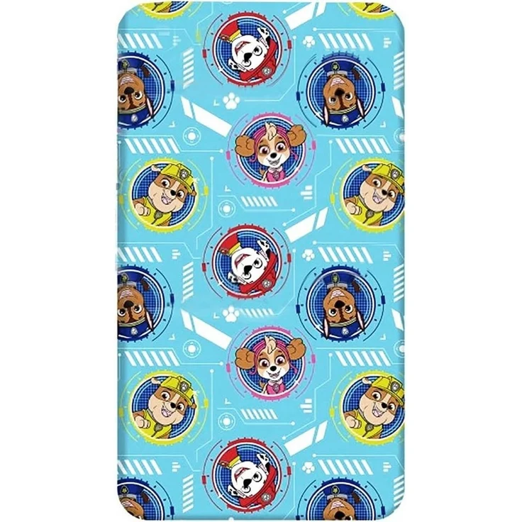 BrandMac Spannbettlaken Paw Patrol Spannbettlaken, 90 x 200 cm, für Einzelbett, 100% Baumwolle – Bild 3