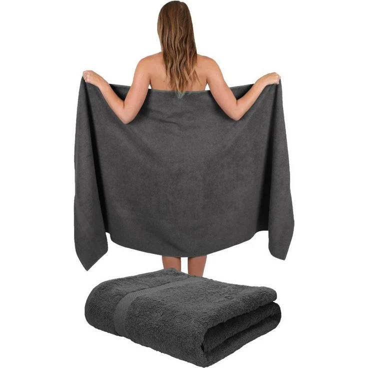 Betz Badetuch 2 Stück Badetücher PALERMO Größe 100x200 cm, 100% Baumwolle (Set), Badetuch