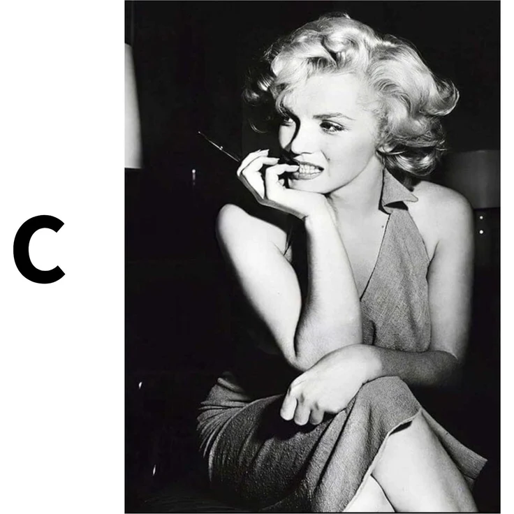 Poster Marylin Monroe · Wandbilder Wohnzimmer & Schlafzimmer · Deko Print Bilder · ohne Rahmen - C / 13x18cm