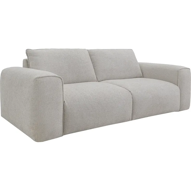 Vente-unique - POGLO Sofa Stoff Beige - B 100 cm x H 80 cm x L 216 cm – Bild 3