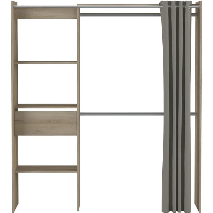 Kleiderschrank >Clara I< in Kronberg Eiche - 168,2x187x50cm (BxHxT)