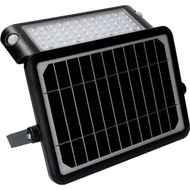 LED's light LED Solarleuchte 300407 Solar LED-Strahler, LED, schwarz Bewegungsmelder 10W warmweiß IP66