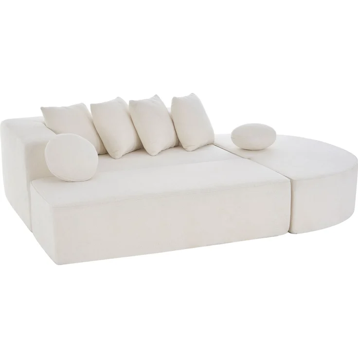 ZUBALIYA Modulares Sofa mit Chenille - Bezug, mit breiten Armlehnen, modular aufgebaut, mit Schaumstoffpolsterung – Bild 15