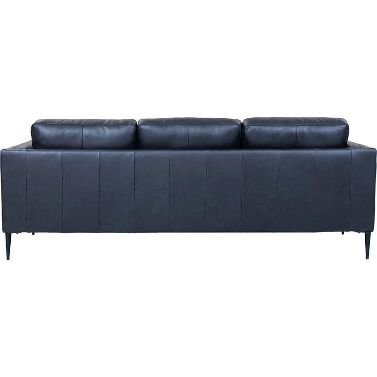 3-Sitzer Sofa Aicena Leder Schwarz - Komfortsofa mit Taschenfederkern & Metall-Gestell – Bild 5