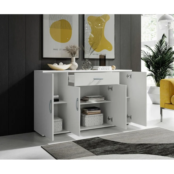 moebel-dich-auf Kommode LILLY 13 (in verschiedenen Farben, 1 Schubkasten + 4 Türen), 117 cm breit – Bild 2