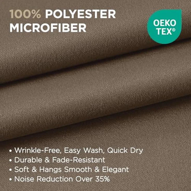 Joydeco Verdunkelungsvorhänge, 2 Paneele, thermische Isolierung, Raumverdunkelung, mit Ösen, für Weihnachten, Wohnzimmer, Schlafzimmer, Fenster, Länge ca. 300 cm – Bild 2