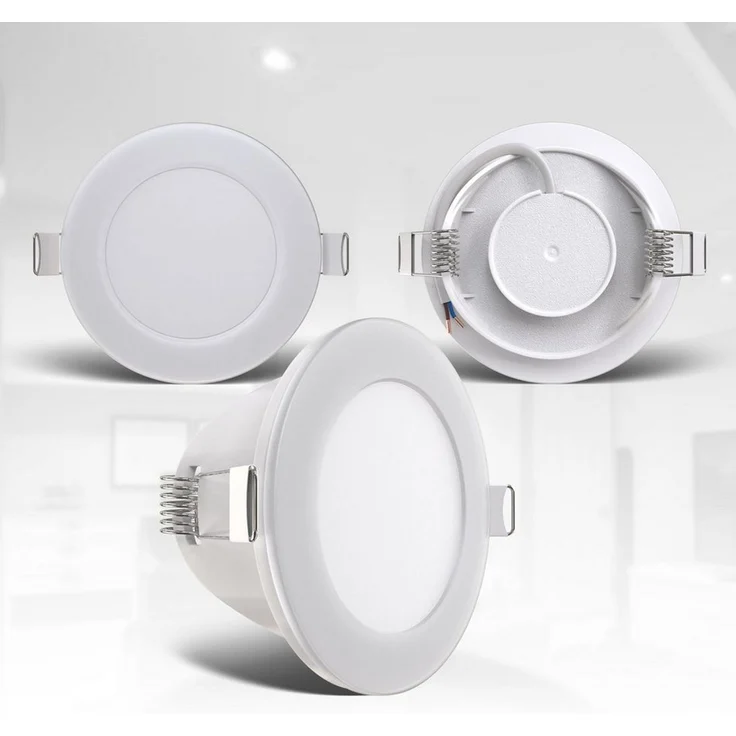 B.K.Licht - 5er Set LED Bad Einbaustrahler 230V flach, IP65, neutralweiße Lichtfarbe, Lochmass 68mm, LED Spot, Deckenspots, Spots, Einbauleuchten, Einbauspots, Badezimmer, 86x30 mm, Weiß – Bild 3
