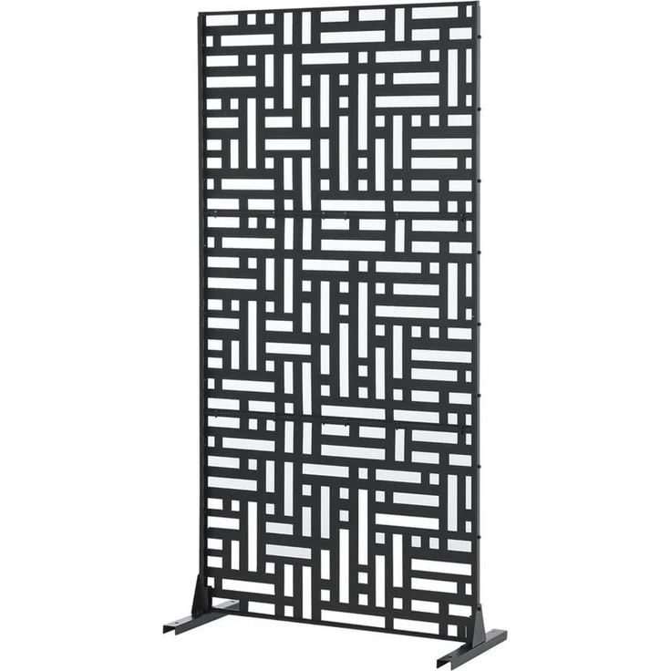 Trennwand Bernalda 180x90 cm Stahl Schwarz [casa. pro] – Bild 3