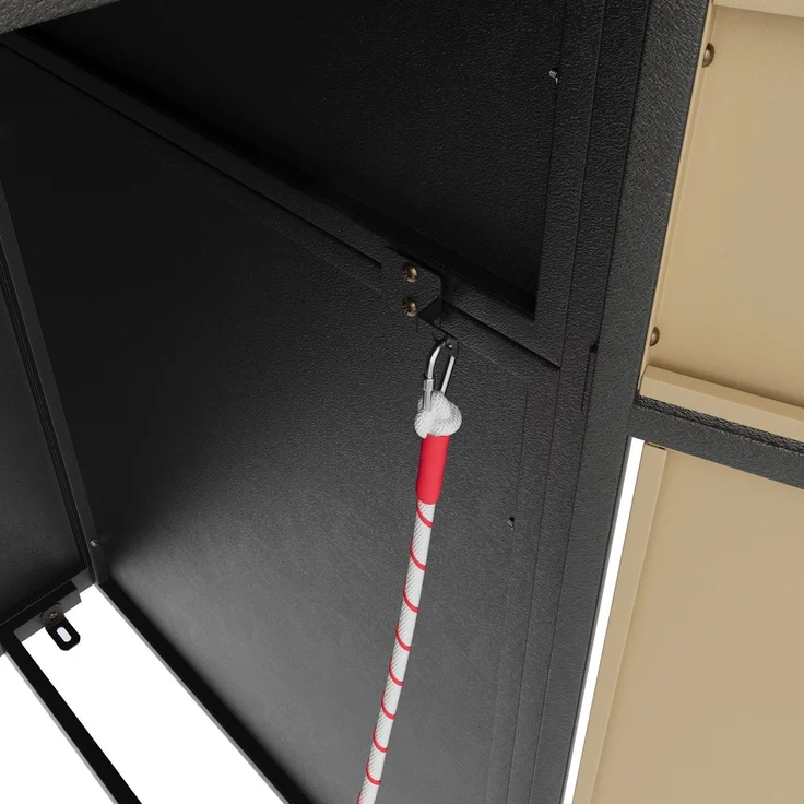 Mülltonnenbox, Mülltonnenunterstand mit Hochbeet, 120L 240L, wetterfest, Container, Abfallbehälter, Tonnenhaus, Gartenbox, abschließbare Müllbox (2 Tonnen) – Bild 10