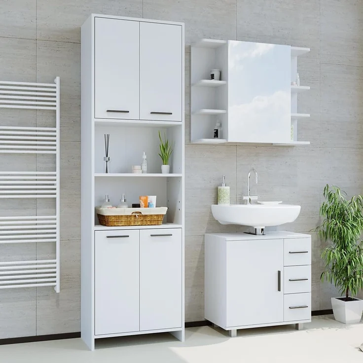 Badmöbel-Set Maris Weiß 2-teilig Vicco – Bild 2