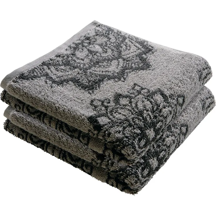 Erwin Müller Handtuch Handtuch "Bühl" 4er-Pack, Frottier (4-St), Walk-Frottier Motiv