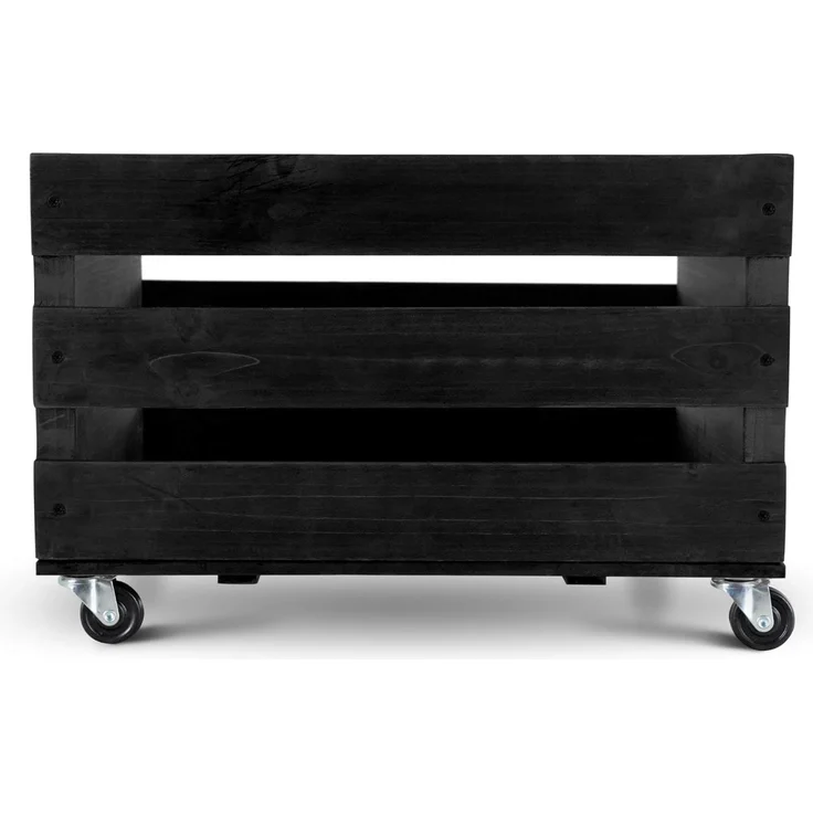 Stagecaptain Holzkiste SPK-100 "Emil" Schallplattenkiste, für bis zu 100 LPs - aus Vollholz im Retro-Design – Bild 5