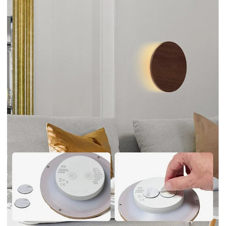 Northpoint LED Wandleuchte Northpoint LED Wandleuchte Indirektes Licht Echtholz, mit Bewegungsmelder – Bild 2