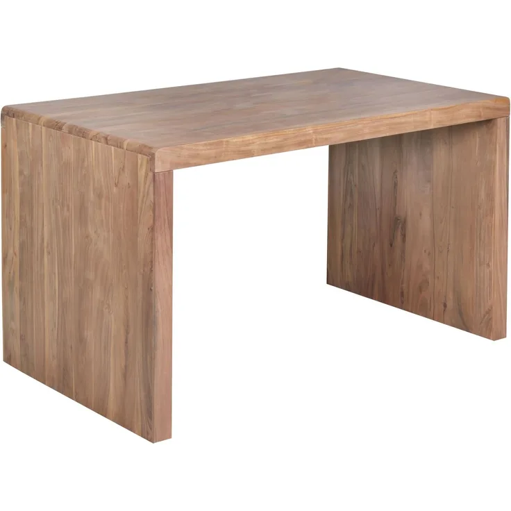 FineBuy Schreibtisch, Massiv-Holz Akazie, 76 x 160 x 80 cm