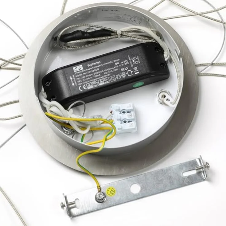 Lucande LED-Pendelleuchte Lyani, Ø 50 cm, chrom, dimmbar mit hoher Leuchtkraft und 3-stufiger Helligkeitsregulierung – Bild 8