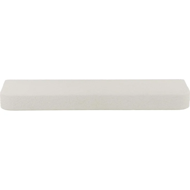 Wandregal Marbre aus cremeweißem Marmor-Komposit, modern, 100 cm, Lamellen-Design – Bild 1