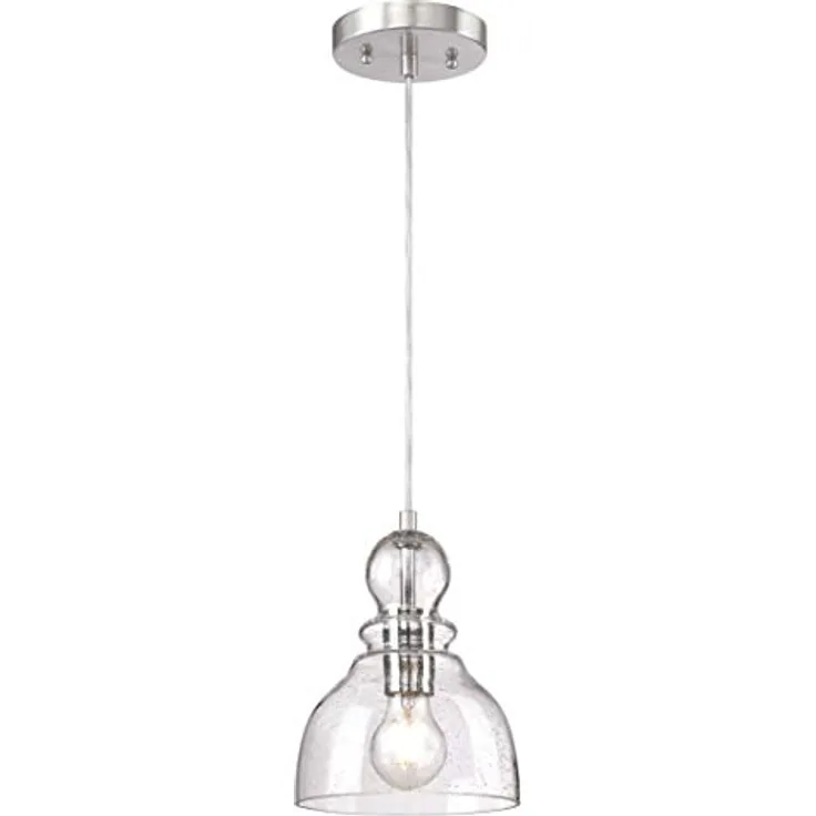 Westinghouse Hängeleuchte Fiona, nickel gebürstet, Ø 18 cm, moderne Pendelleuchte