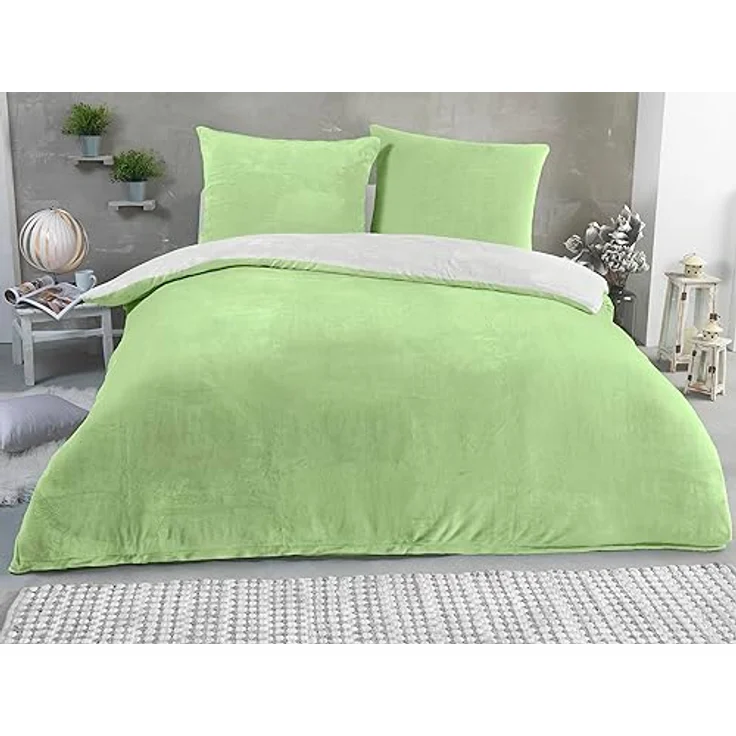 Malika Wendebettwäsche 155x220 + 80x80 cm Cashmere Touch Bettwäsche, atmungsaktiv, Mikrofaser, 2 teilig, Für Allergiker geeignet, pflegeleicht, angenehm weicher Stoff – Bild 2