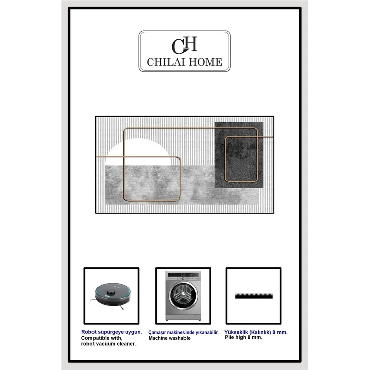 Mijolnir 'Grasva - Grey' Badematten-Set (2-teilig), Grau – Bild 2