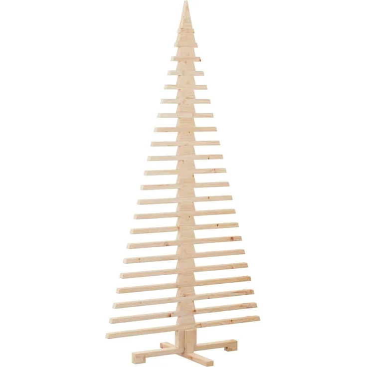 vidaXL Weihnachtsbaum Holz zum Schmücken 180 cm Massivholz Kiefer 4103972 – Bild 4