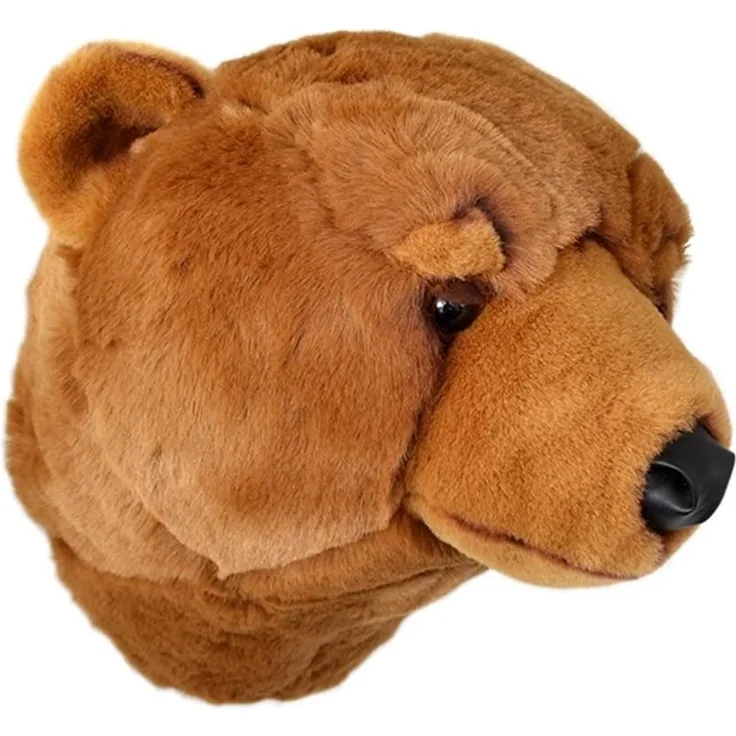 Wild & Soft Bär Oliver Tierkopf Hellbraun Braun