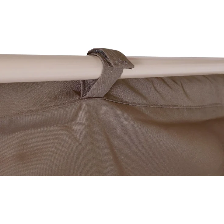 Mendler 'HWC-L42' Pergola, stabiles 7cm-Metall-Gestell taupe / braun, 3x3 m – Bild 6