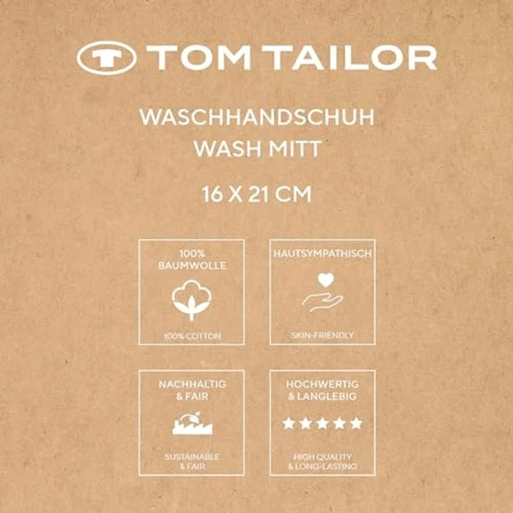 TOM TAILOR HOME Waschhandschuh Waschhandschuh COLOR BATH, Frottier (6-St) – Bild 4