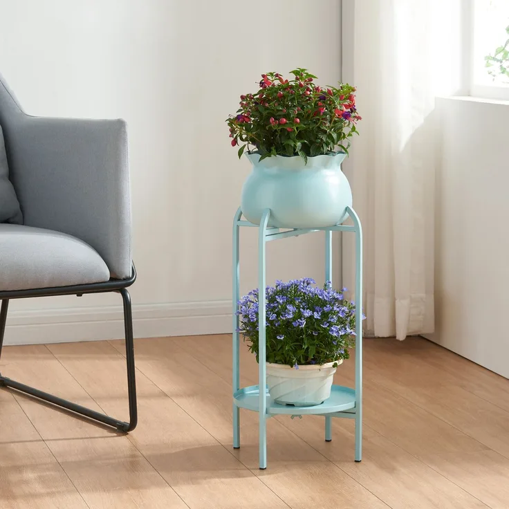 Blumenständer Altena 80,5x40x40 cm Hellblau [en. casa]