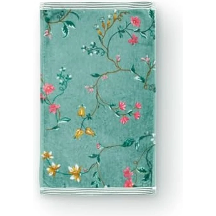 PiP Studio Gästehandtuch Les Fleurs_Green_UV_UV_30x50 1 Gästehandtuch 30 x 50 cm, Frottier (1-St), Gästetuch Gästehandtuch – Bild 1